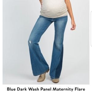 Pinkblush distressed maternity jeans